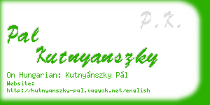 pal kutnyanszky business card